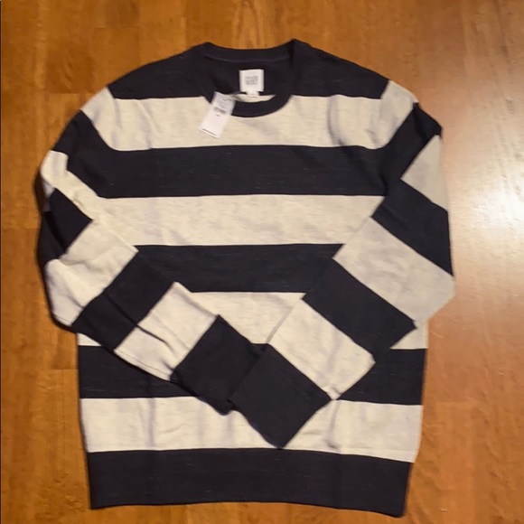Gap Men’s Navy/ ivory stripe sweater - Picture 1 of 4